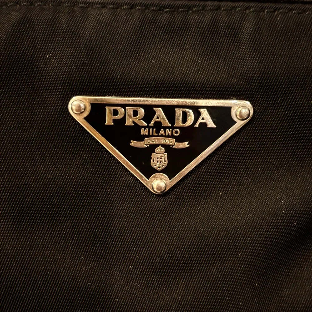 PRADA Black Leather & Nylon Mini Tassle Bag W/ COA & Dustbag LIKE NEW! - Picture 3 of 16